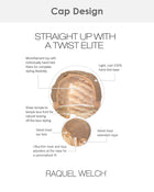 Straight Up With a Twist Elite | Lace Front & Monofilament Top Synthetic Wig by Raquel Welch