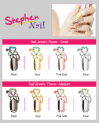 Nail Jewelry Flower (M-Gold)