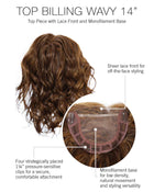Top Billing 14 with Wavy | Lace Front & Monofilament Synthetic Wiglet by Raquel Welch