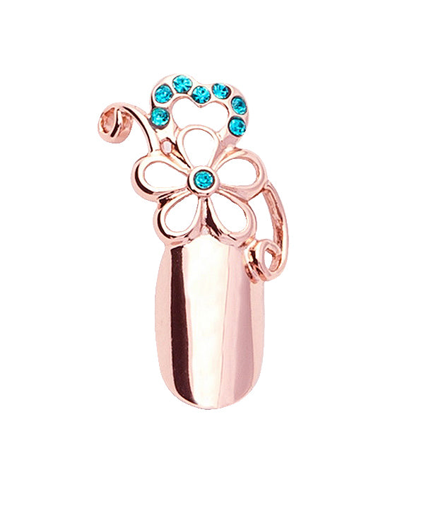 Nail Jewelry Flower (S-Pink Gold)