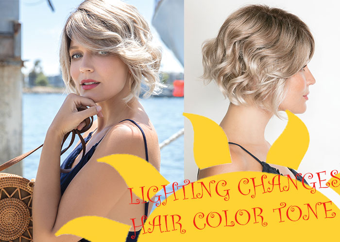 Lighting Changes Wigs Hair Color Tone