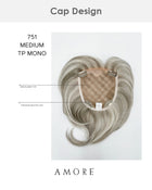 Medium Top Piece Monofilament | Synthetic Wiglet by Amore