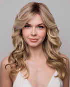 Medium Wavy TP Mono | Lace Front & Monofilament Synthetic Hair Topper by Amore