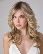 Medium Wavy TP Mono | Lace Front & Monofilament Synthetic Hair Topper by Amore