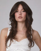 Medium Wavy TP Mono | Lace Front & Monofilament Synthetic Hair Topper by Amore