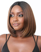 BFF Lace Natural Straight Bob 12 | Lace Front & Lace Part Synthetic Wig by It's a Wig
