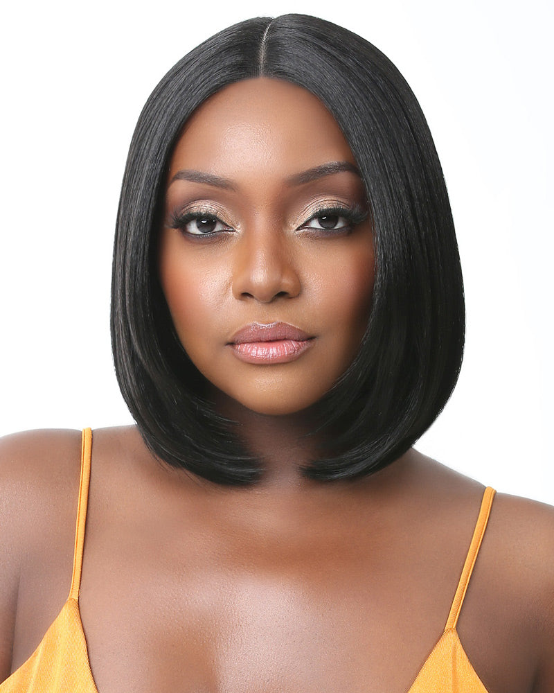 BFF Lace Natural Straight Bob 12 | Lace Front & Lace Part Synthetic Wig by It's a Wig