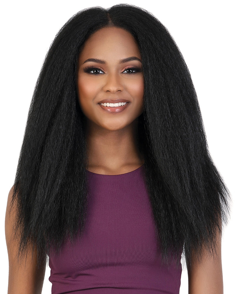 HBL 134Sea | Lace Front Human Hair Blend Wig by Motown Tress