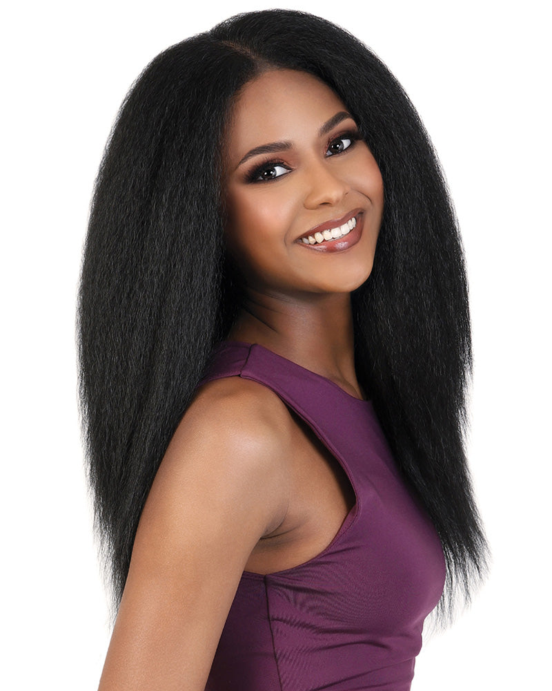HBL 134Sea | Lace Front Human Hair Blend Wig by Motown Tress