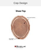 Sheer Top 14 inch | Monofilament Human Hair Topper by TressAllure