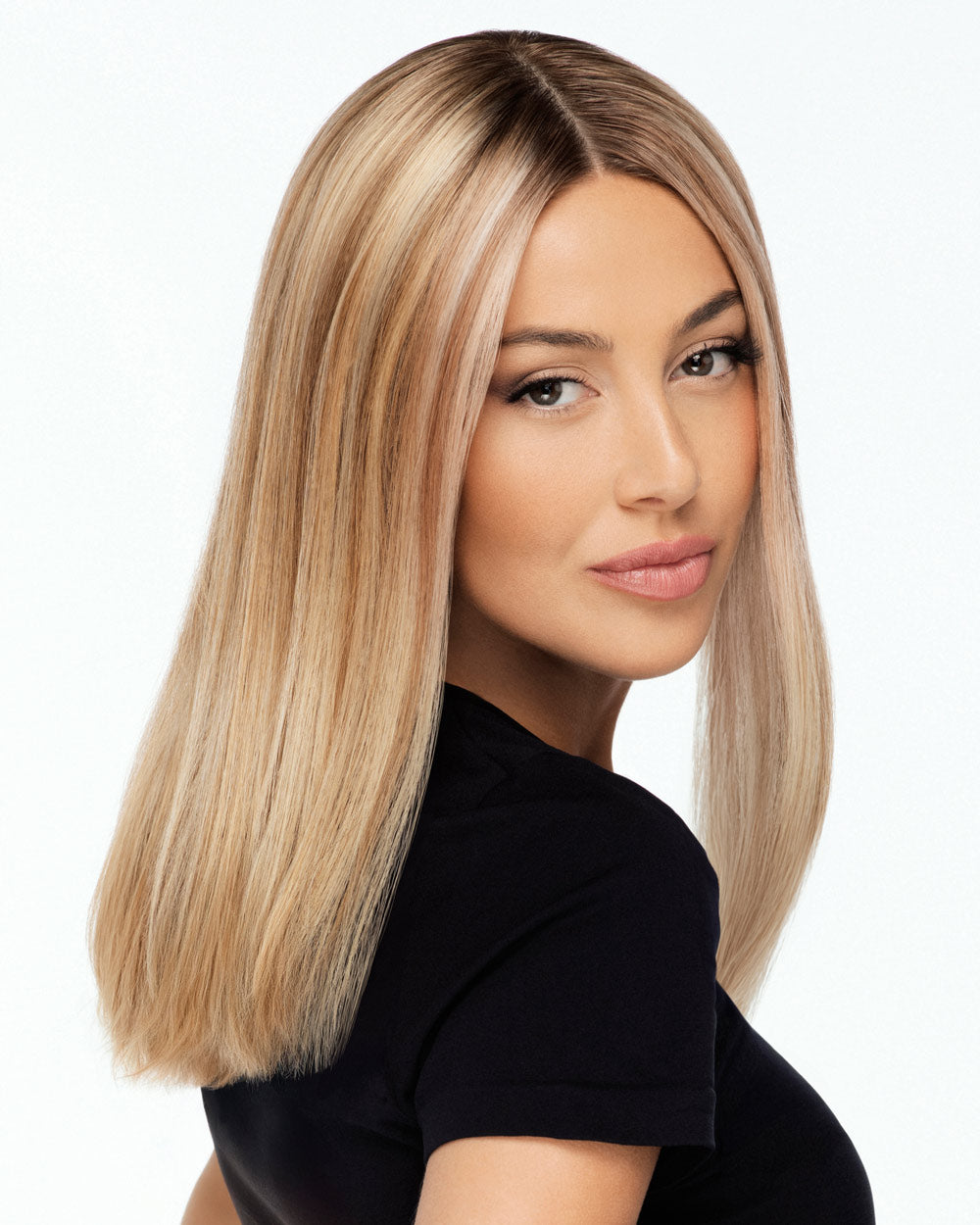 Sheer Top 14 inch | Monofilament Human Hair Topper by TressAllure