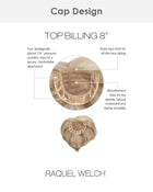 Top Billing 8 inch | Lace Front & Monofilament Synthetic Hair Topper by Raquel Welch