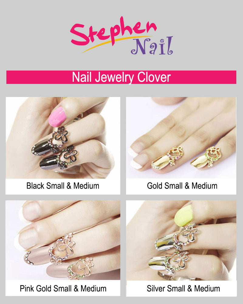 Nail Jewelry Clover (M-Pink Gold)