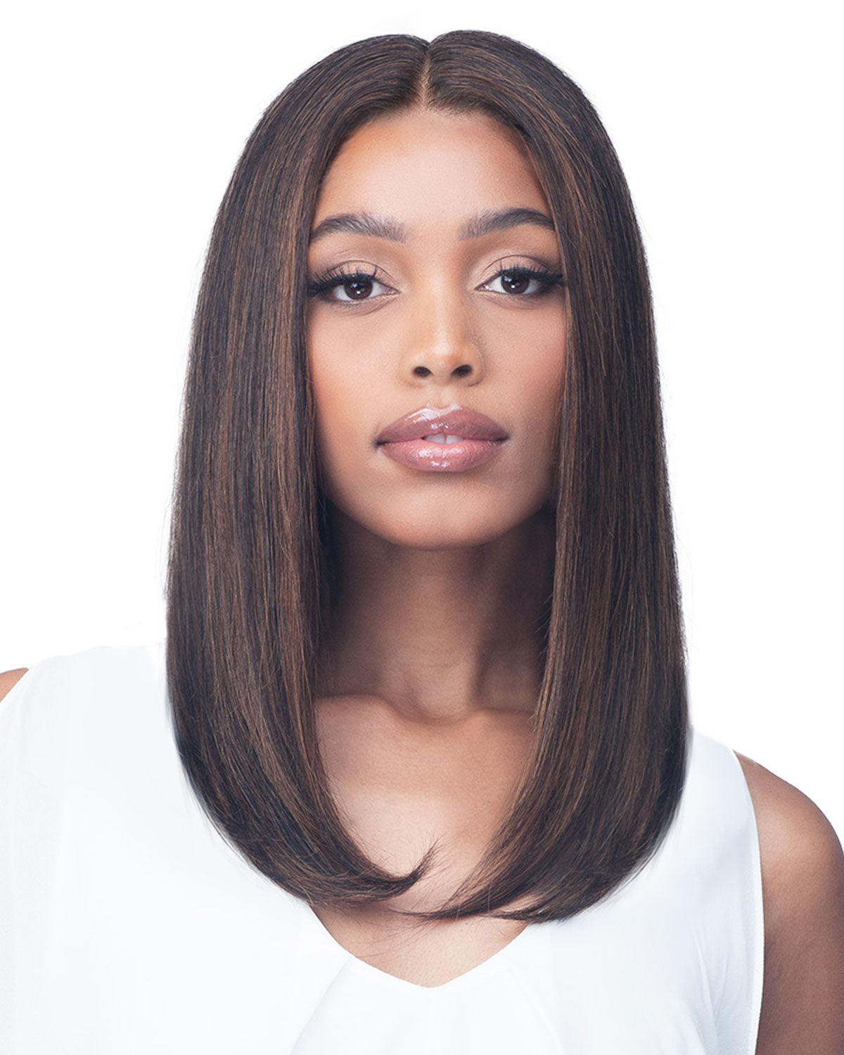 Straight 16 | Lace Front Human Hair Wig by Bobbi Boss