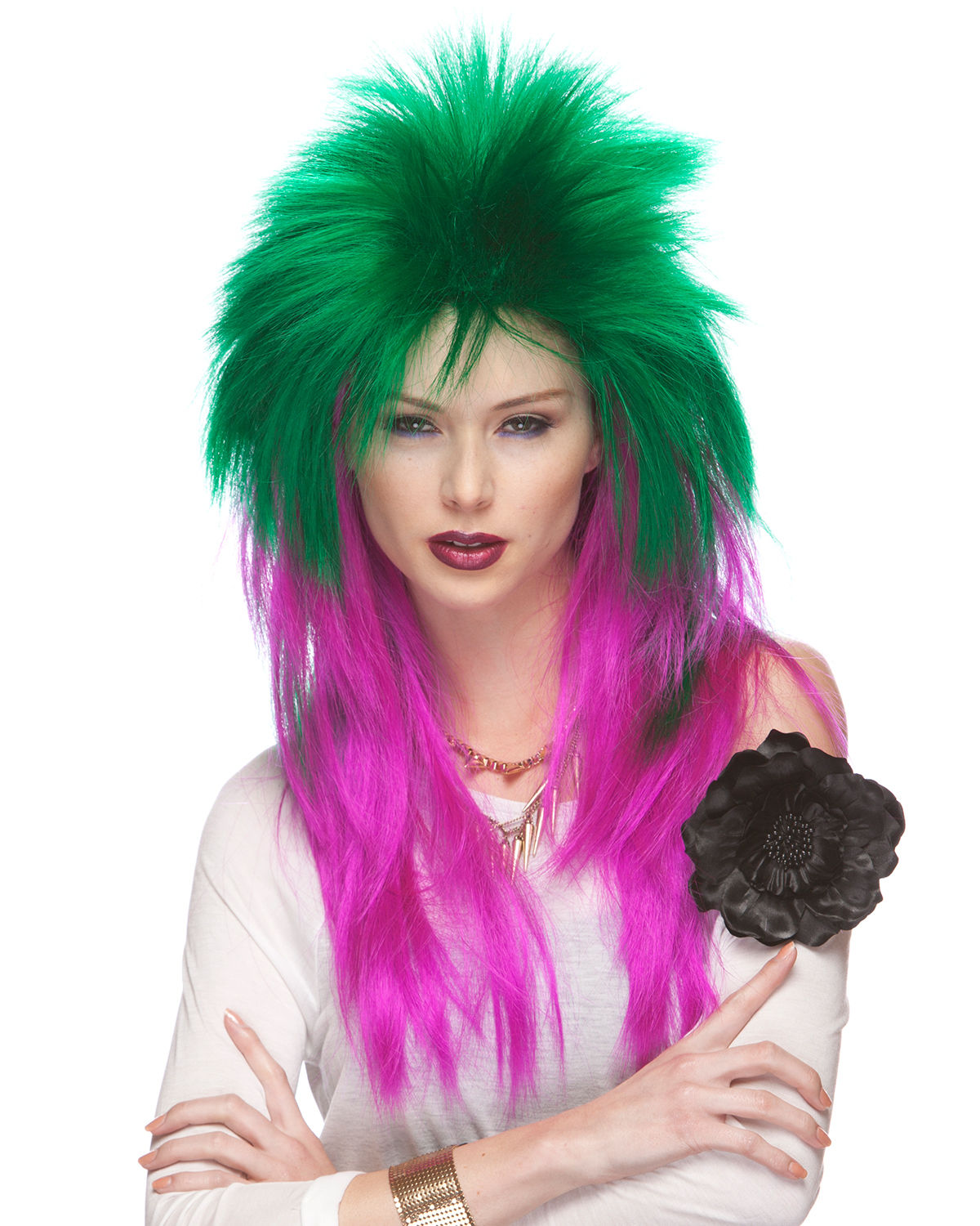 Extra Long Rocker in Emerald/Magenta