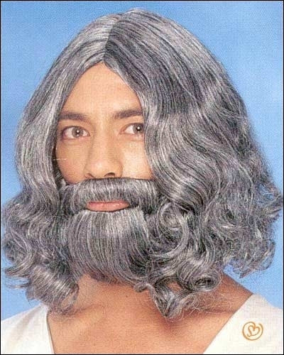 Biblical Wig & Beard Set in 15 - Grey