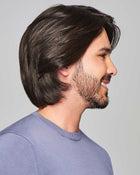 Sharp | Average/Large Men's Lace Front & Monofilament Human Hair Blend Wig by HIM