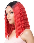HD Lace Crimped Hair-1 in TT1B/Red