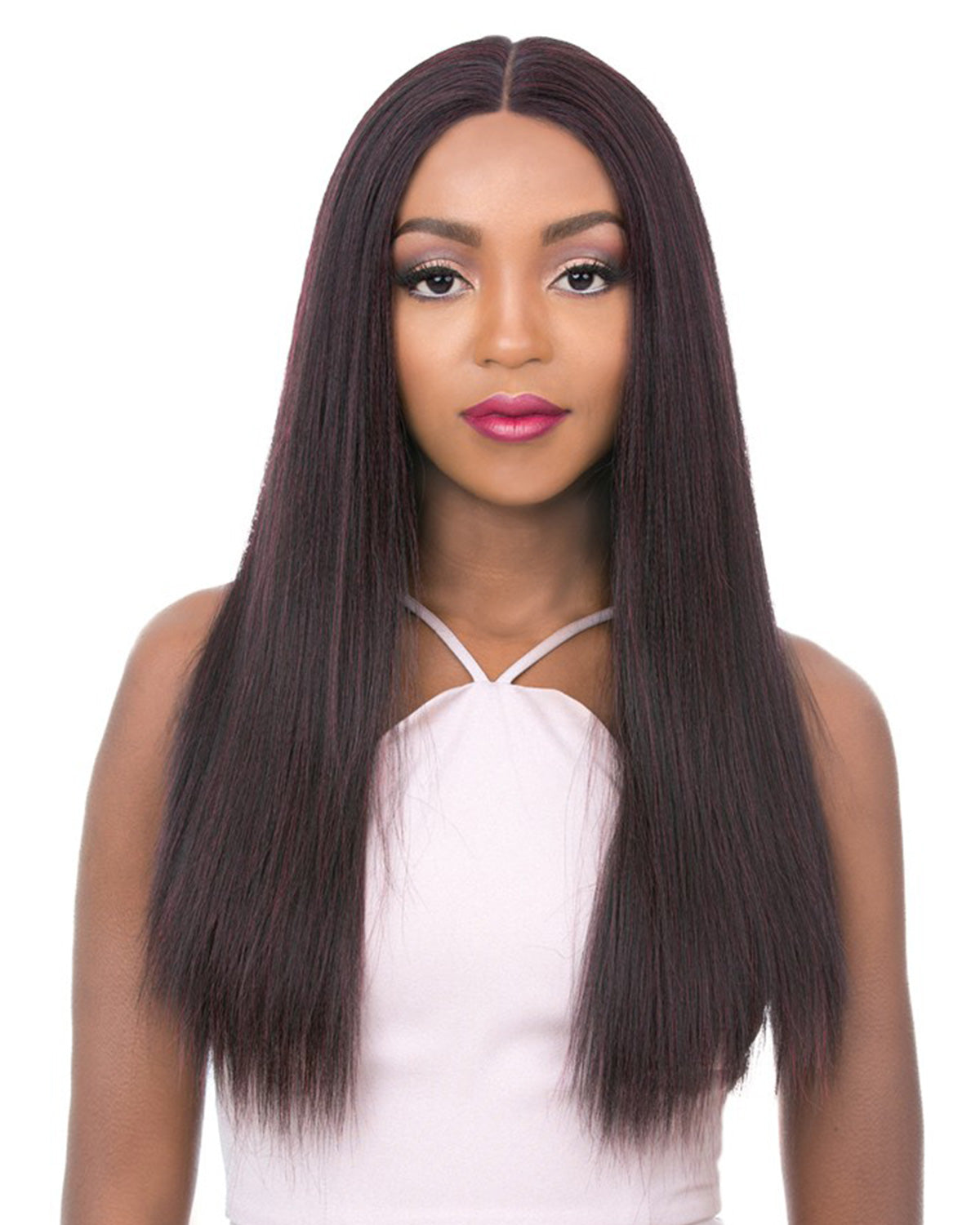 Vixen X Yaki Straight Lace Front Human Hair Blend Wig by It's a Wig