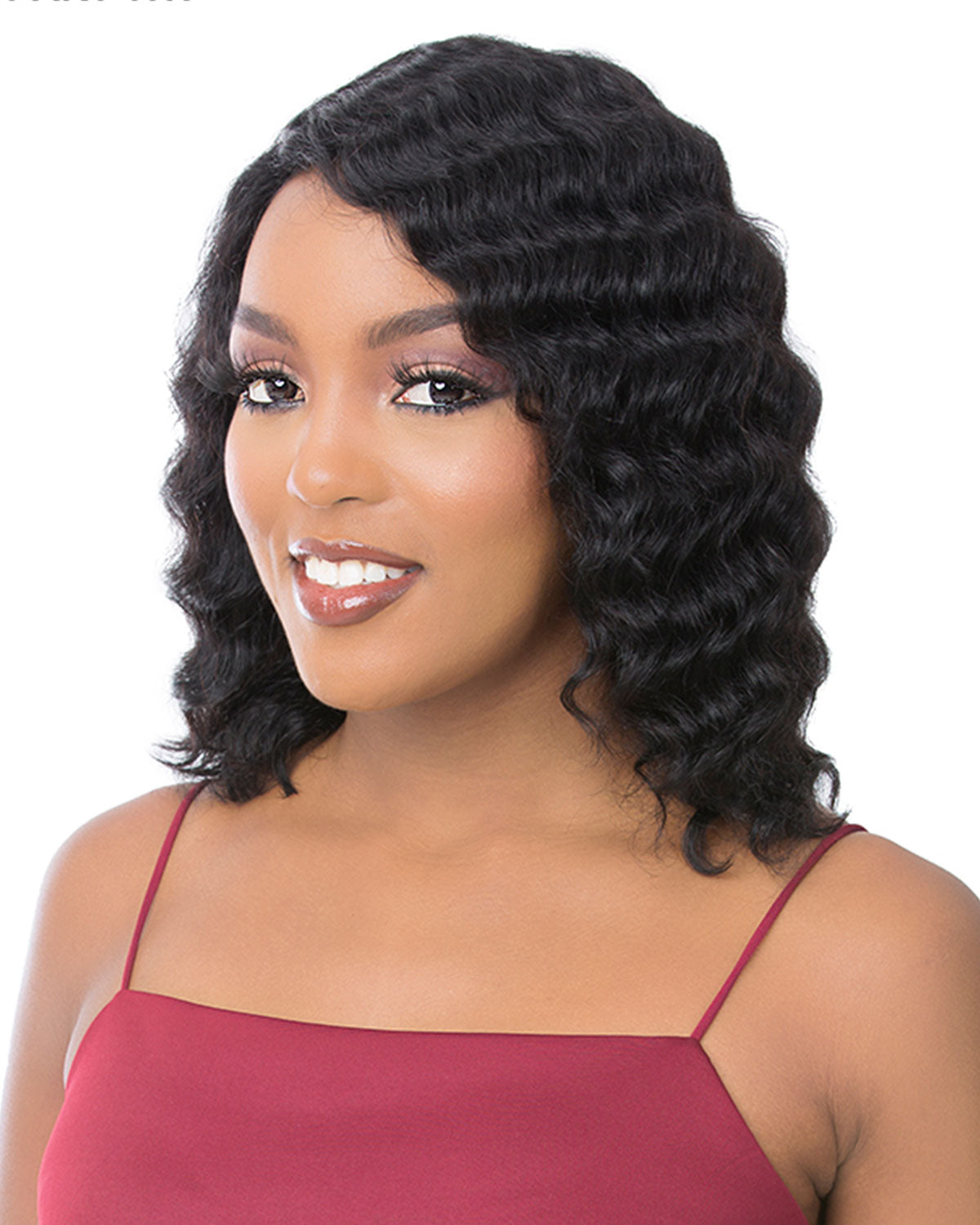 It Is A Human Hair Weave Cap HH Andi Wig,Thick Streaks Dark Wine