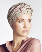 Azure Printed Turban in 0436 - Magnolia Beige