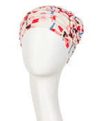 Lotus Turban - Printed Linen in 0594 - Pixelated Poppies