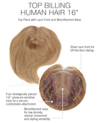 Top Billing 16 | Lace Front & Monofilament Human Hair Wiglet by Raquel Welch