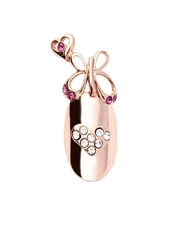 Nail Jewelry Butterfly (M-Pink Gold)