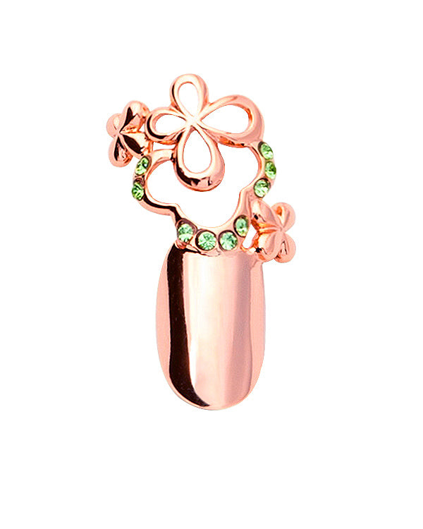 Nail Jewelry Clover (S-Pink Gold)