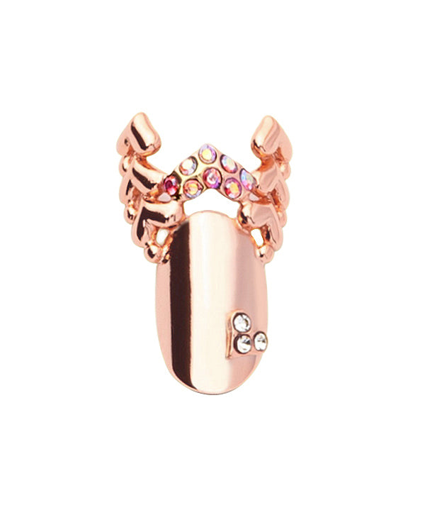 Nail Jewelry Wing (S-Pink Gold)