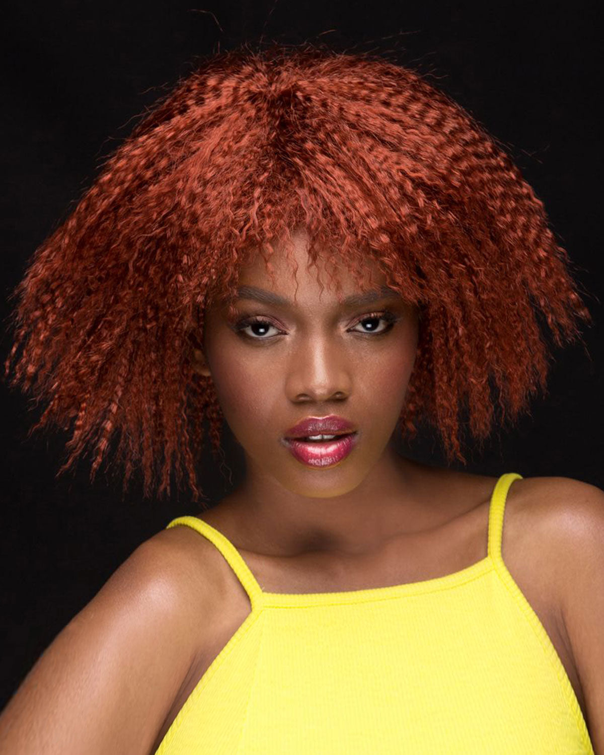 Red curly costume wig on sale